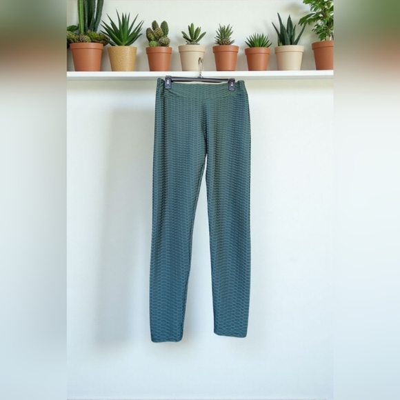 JGS1996 Butt Lifting Leggings Tummy Control Green Size XL (EUC) - Picture 8 of 12